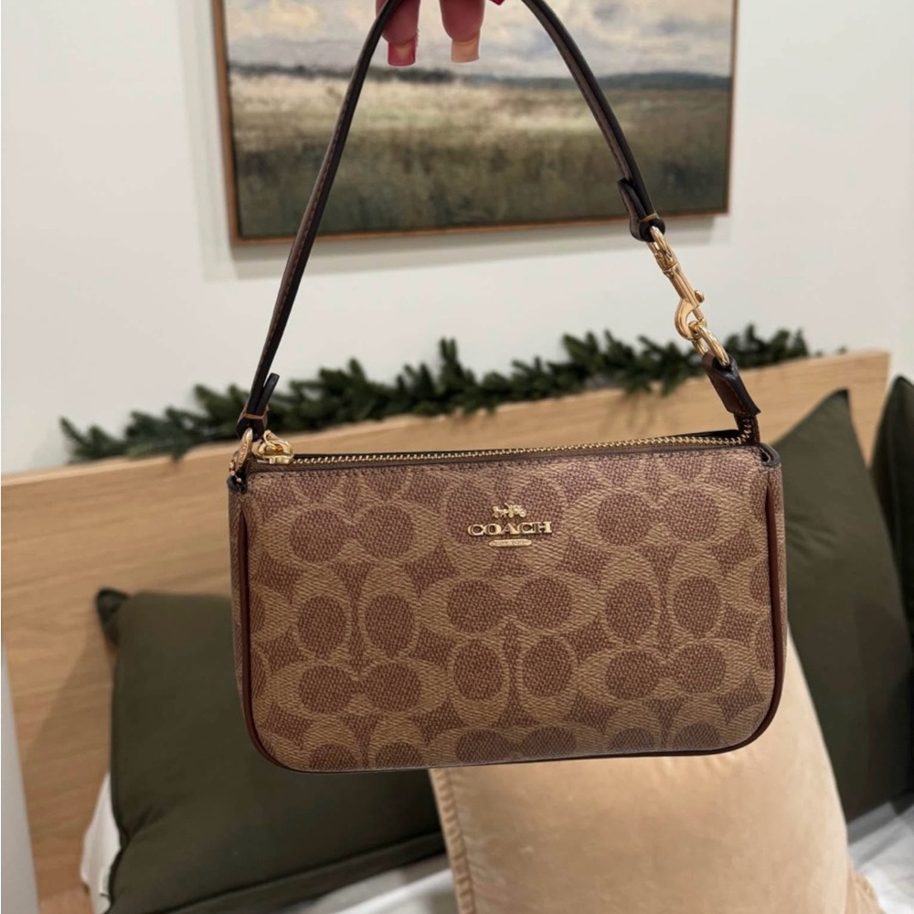 Coach Tan Signature Wristlet